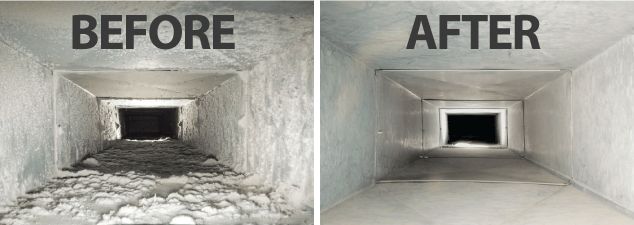 BEFORE AND AFTER DUCT CLEANING we will fix out